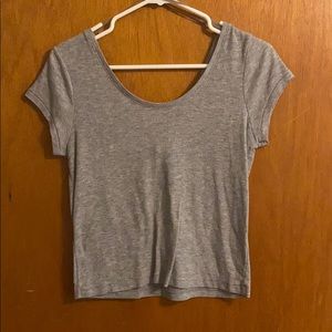 Grey crop top